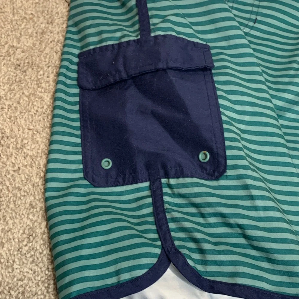 Cat & Jack Kids' Aqua and Navy Striped Swim Trunks‎